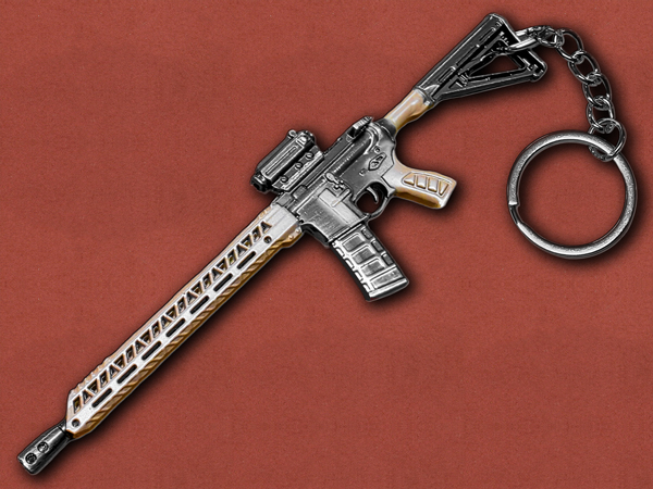 [GunRing] Premium MK107 MOD 2, BCM M4 MWS Desert Keychain