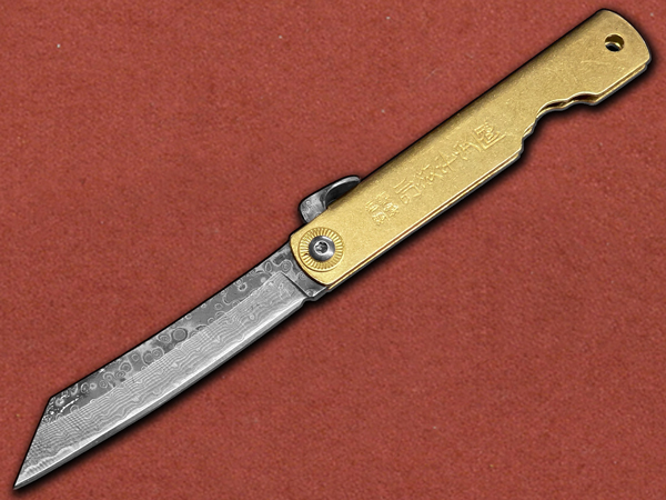 [Higo x Duncans] Brass VG10 Damascus Folder