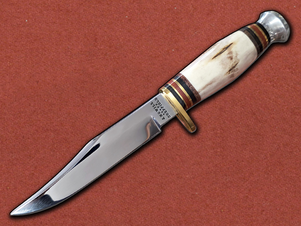 [J. Nowill] Stag Antler Bowie Knife 5"