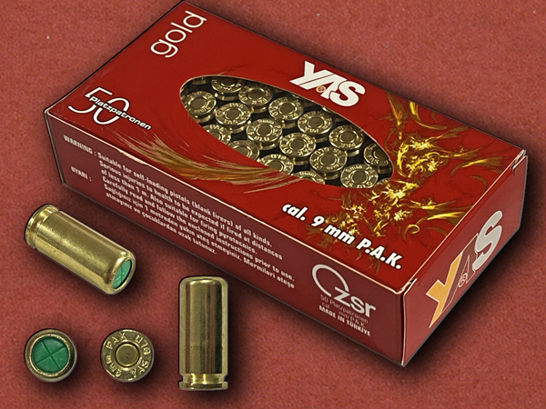 9mm BLANK [YAS] Gold Blank Cartridges