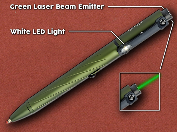 [Olight] O'Pen Pro OD Green, Laser/Light Metal Pen, Limited