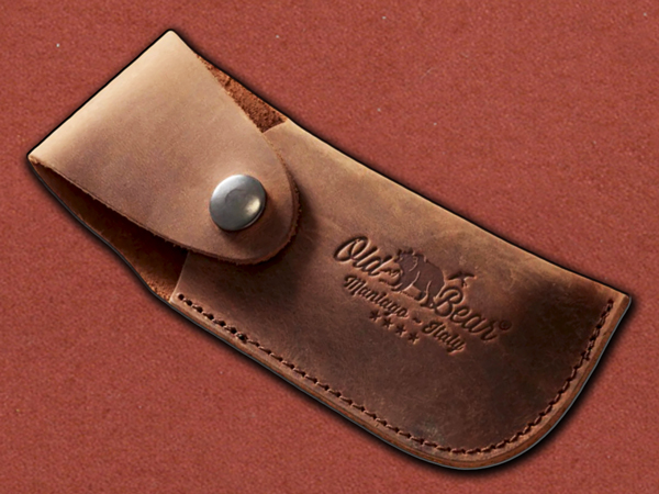 [Old Bear] Brown Italian Leather Pouch 15.5cm Large