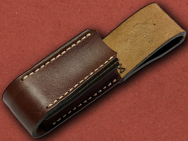 [RAW Bushcraft] Handmade Brown Leather Swiss Knife Pouch