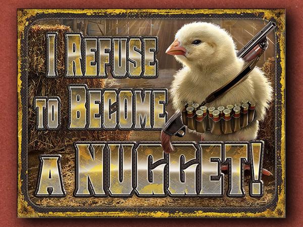 [Tin Signs] Chicken Nugget Refusal Sign