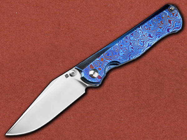 [Artisan Cutlery] Crusoe Blue Timascus, S90V