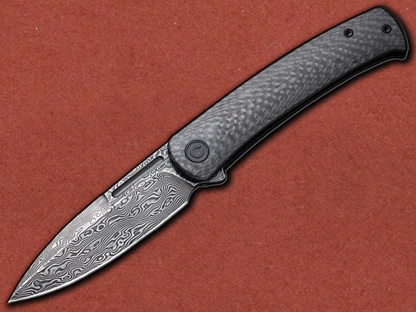 [CIVIVI] Caetus Damascus, Linerlock, Twill Carbon Fibre