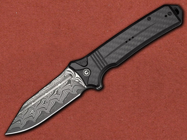 [CIVIVI] Neurohaptic Damascus, Black Carbon Fibre