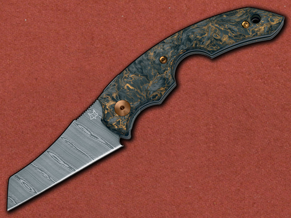 [Fox Knives] Virtus Bronze Dense Twist Damasteel