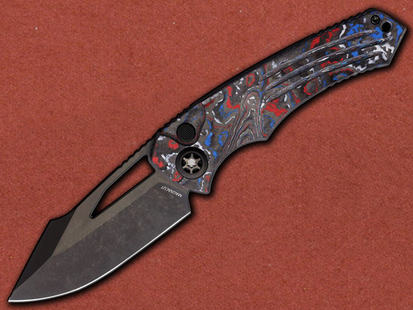 [Heretic] Pariah Button Lock, CPM Magnacut, Camo Carbon Fibre