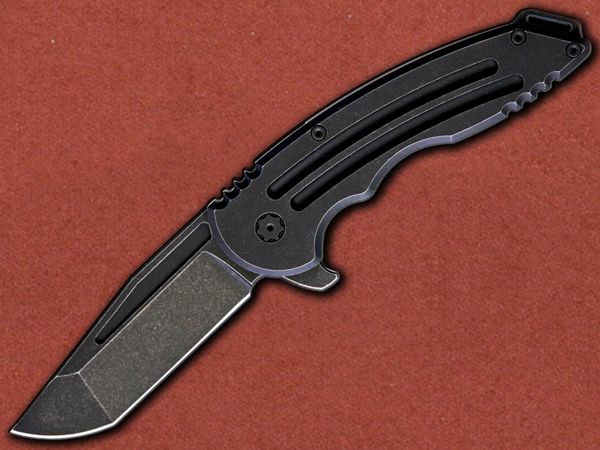 [Jake Hoback] Husky Framelock Titanium Black, Nitro-V Tanto