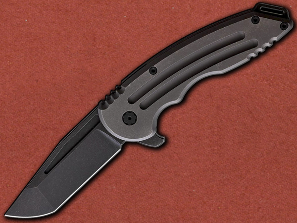 [Jake Hoback] Husky Framelock Titanium Grey, Nitro-V Tanto
