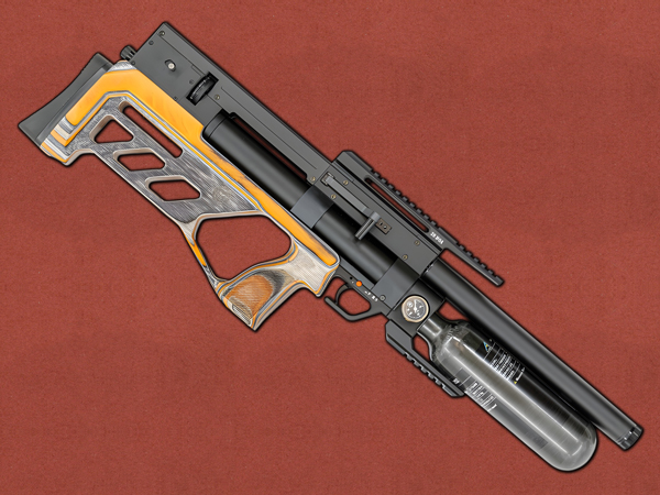 [KalibrGun] Cricket 2 Tactical Lava Orange Laminate, Carbon Tank