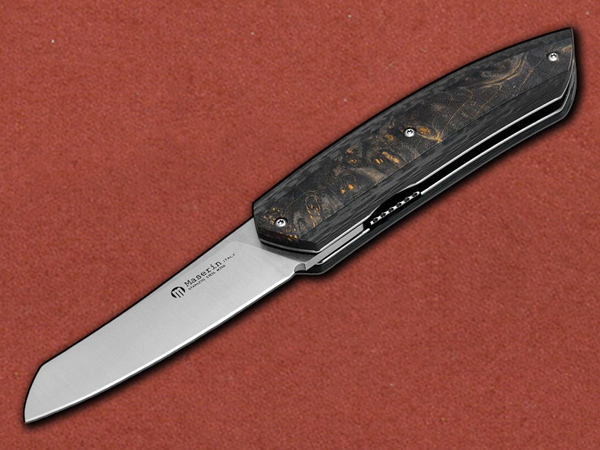 [Maserin] AM8 Black Burl Wood, M390 Böhler, Made in Italy