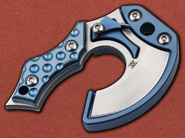 [Midgards Messer] Nori Nano Blue Titanium V2, Mini Neck Axe
