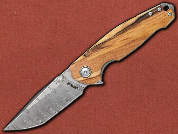 [Viper] Katla Damascus, Flamed Poplar Wood, Made in Italy