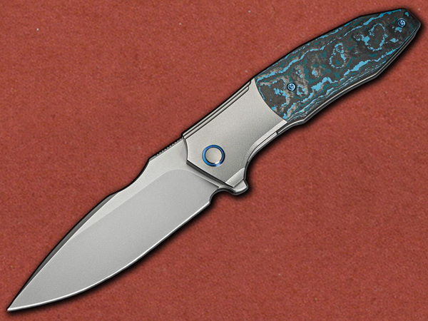 [WE Knife] Archeozoic, Böhler M390, Blue Carbon Fibre, Titanium