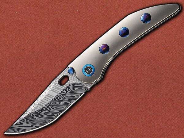 [WE Knife] Attor Heimskringla Damasteel, Titanium Timascus Inlay