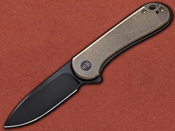 [WE Knife] Elementum Bronze Titanium, Blackwashed CPM-20CV
