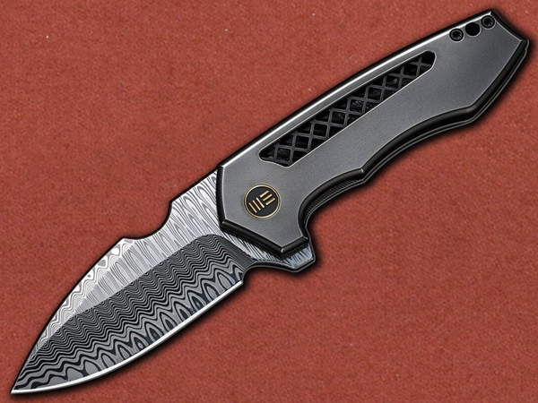 [WE Knife] Harpen Hugin Damasteel Damascus, Titanium