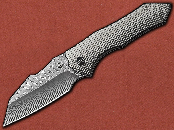 [WE Knife] High-Fin XL Hakkapella Damasteel Damascus, Titanium