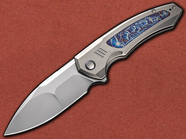 [WE Knife] Hyperactive Grey Titanium, Flamed Ti Insert, Vanax