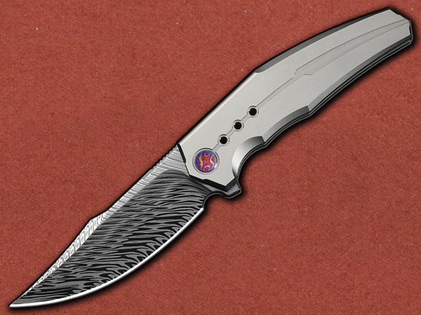[WE Knife] Kyklos Fafnir Damasteel Damascus, Titanium