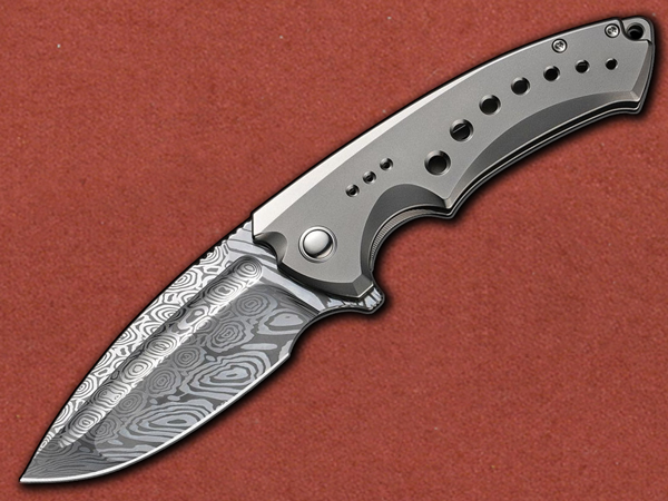 [WE Knife] Nexusia Heimskringla Damasteel Damascus, Titanium