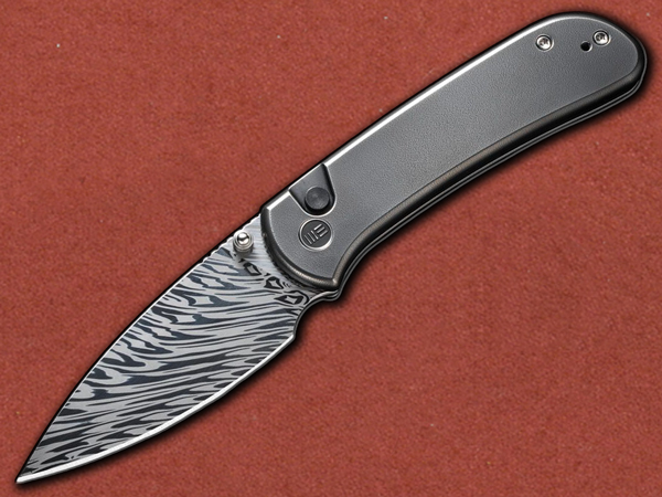 [WE Knife] Qubit Fafnir Damasteel Damascus, Titanium
