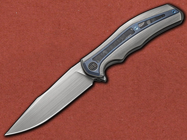 [WE Knife] Zonda Blue Titanium, Carbon Fibre, CPM-20CV Brushed