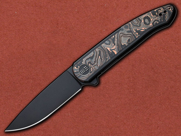 [WE Knife] Smooth Sentinel, Titanium, Copper Carbon Fibre Inlay