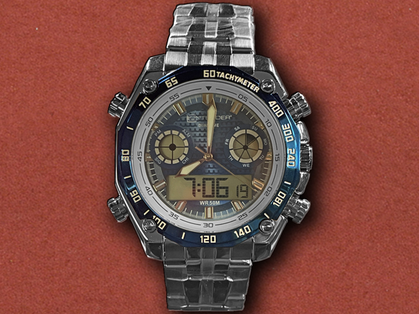 [Contender] Cobalt Blue Stainless Steel Watch