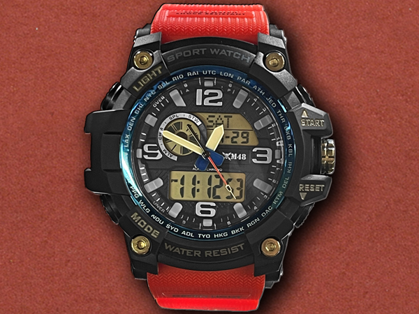 [M48] Red Lifeguard Rescue Digital Water Resistant Watch