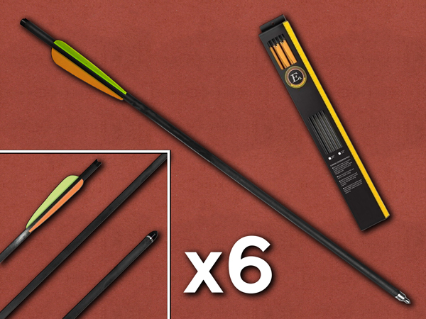 [EK Archery] 20" Carbon Crossbow Bolts (6 Pack)