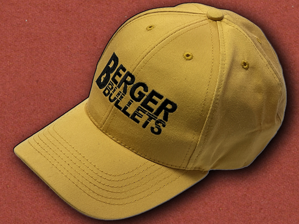 [Berger Bullets] Yellow Baseball Cap, Black Embroidered Logo