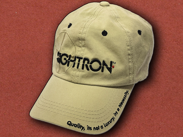 [Sightron] Quality Tan Baseball Cap, Black Embroidered Logo