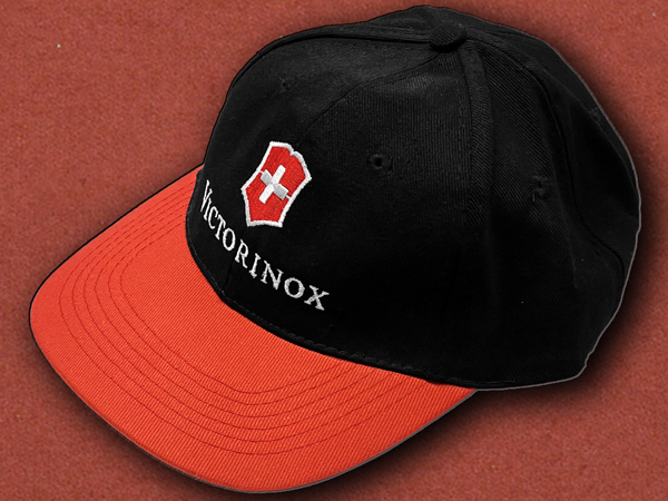 [Victorinox] Black & Red Baseball Cap, Quality Embroidered Logo