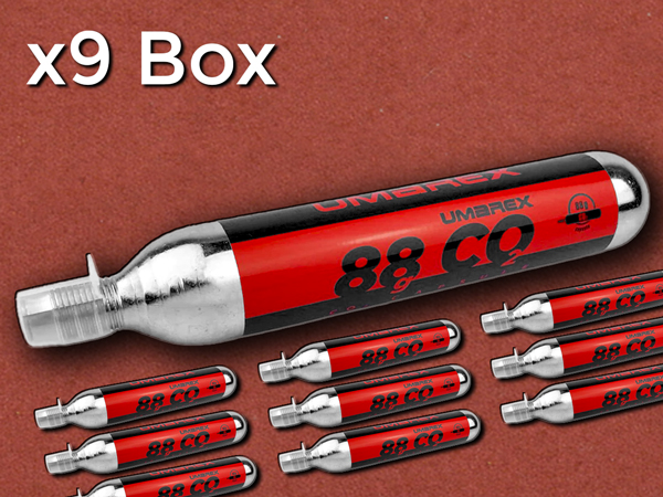 88g [Umarex] CO2 Cartridge (C02) Bulb x9 Box (+1 Free)