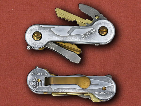 [KeyBar] Deep Engraved Spartan Aluminium Key Holder