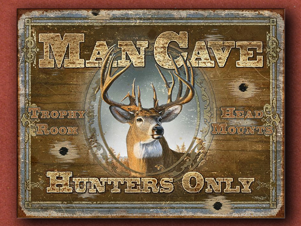 [Tin Signs] Man Cave Hunters Only Sign