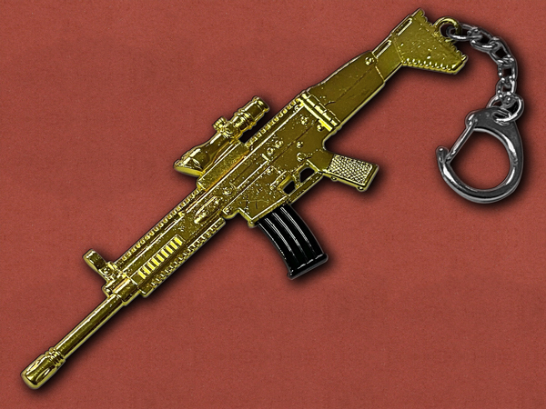 [GunRing] FN SCAR Gold Keychain