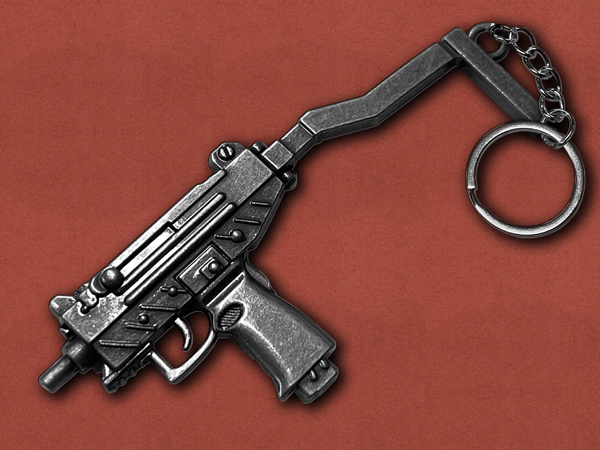 [GunRing] Premium Micro Uzi Machine Pistol Keychain