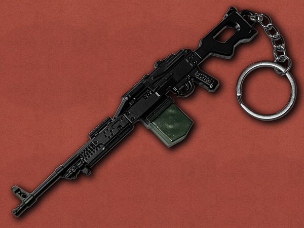 [GunRing] Premium PKM Heavy Machinegun Keychain