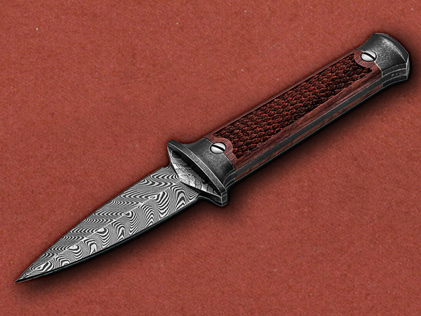 [Böker] P08 Damascus Luger PO8 Boot Knife