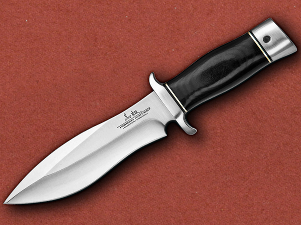[Gil Hibben] Black Linen Micarta Alaskan Boot Knife
