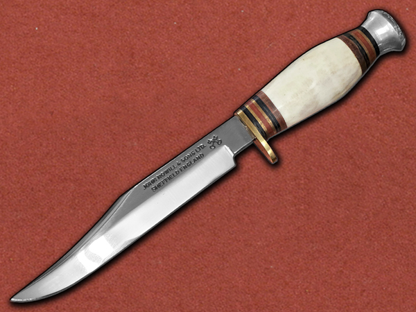 [J. Nowill] Stag Antler Bowie Knife 6"