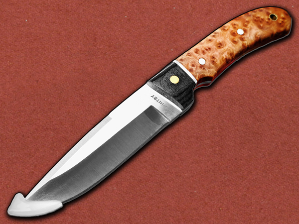 [Whitby Knives] Burl Wood Sheath Knife