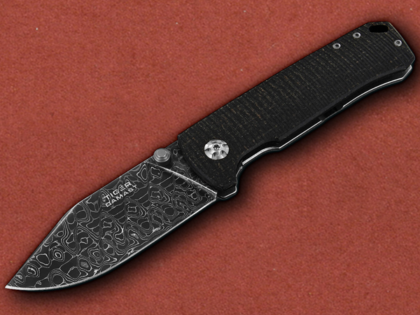 [Böker] Tiger, Mosaic Damascus, Micarta/Titanium, Chad Nichols