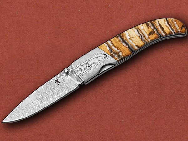 [Browning] Damascus Linerlock Mammoth Tooth BR0242