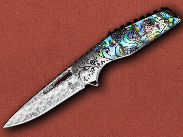 [BNB Knives] Abalone Damascus Chiton