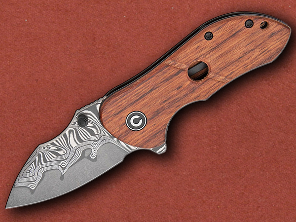 [CIVIVI] Gordo Damascus, Cuibourtia Wood, Peter Carey Design